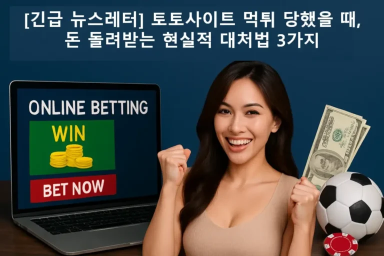 [긴급 뉴스레터] 토토사이트 먹튀 당했을 때, 돈 돌려받는 현실적 대처법 3가지_토토센터